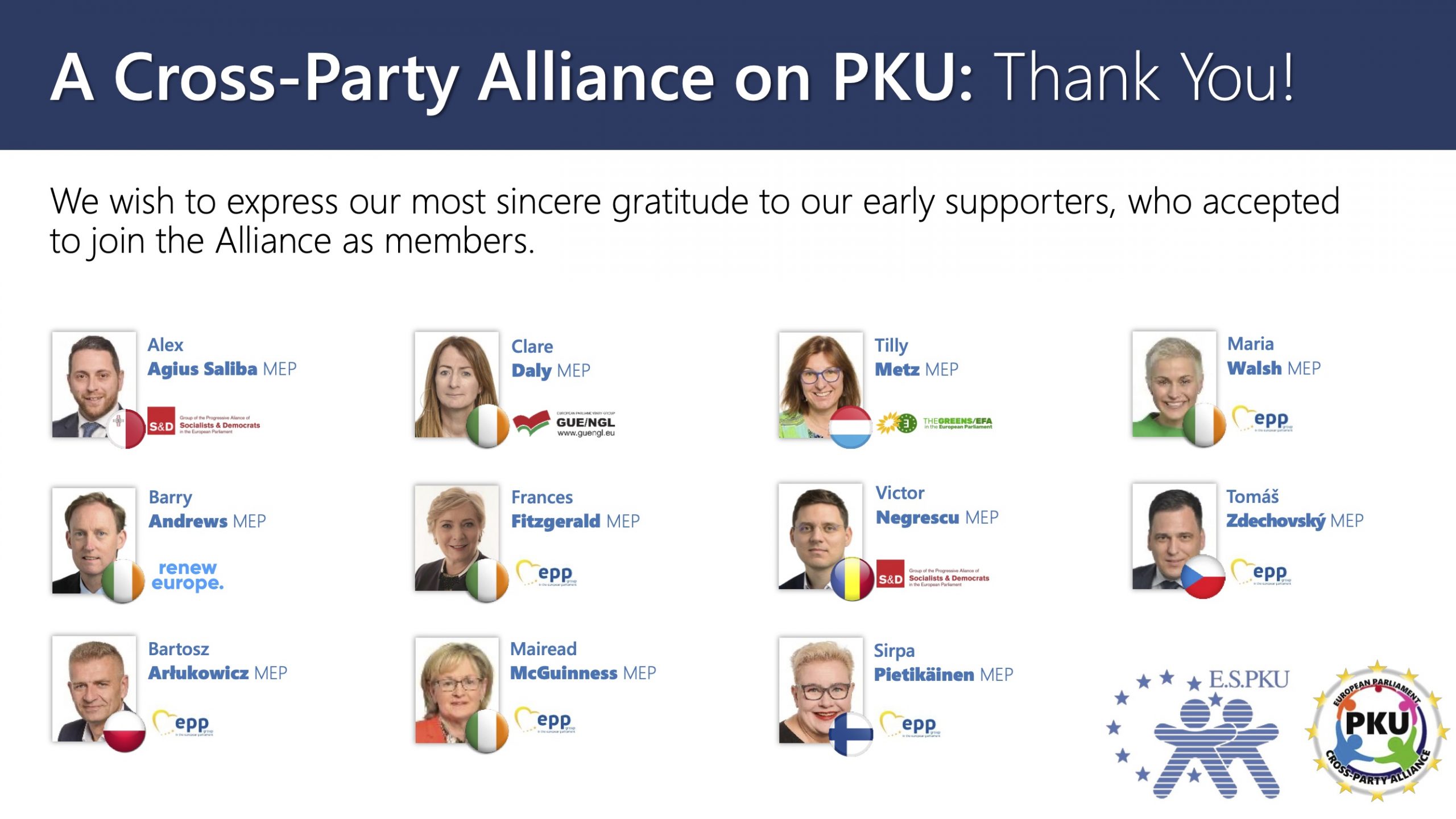 The European Parliament CrossParty Alliance on PKU E.S.PKU